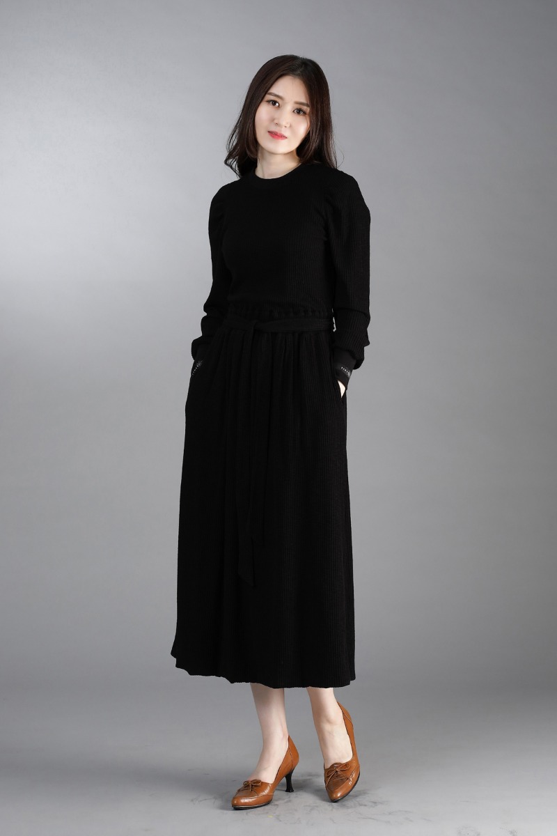 블랙 H-클래식 드레스